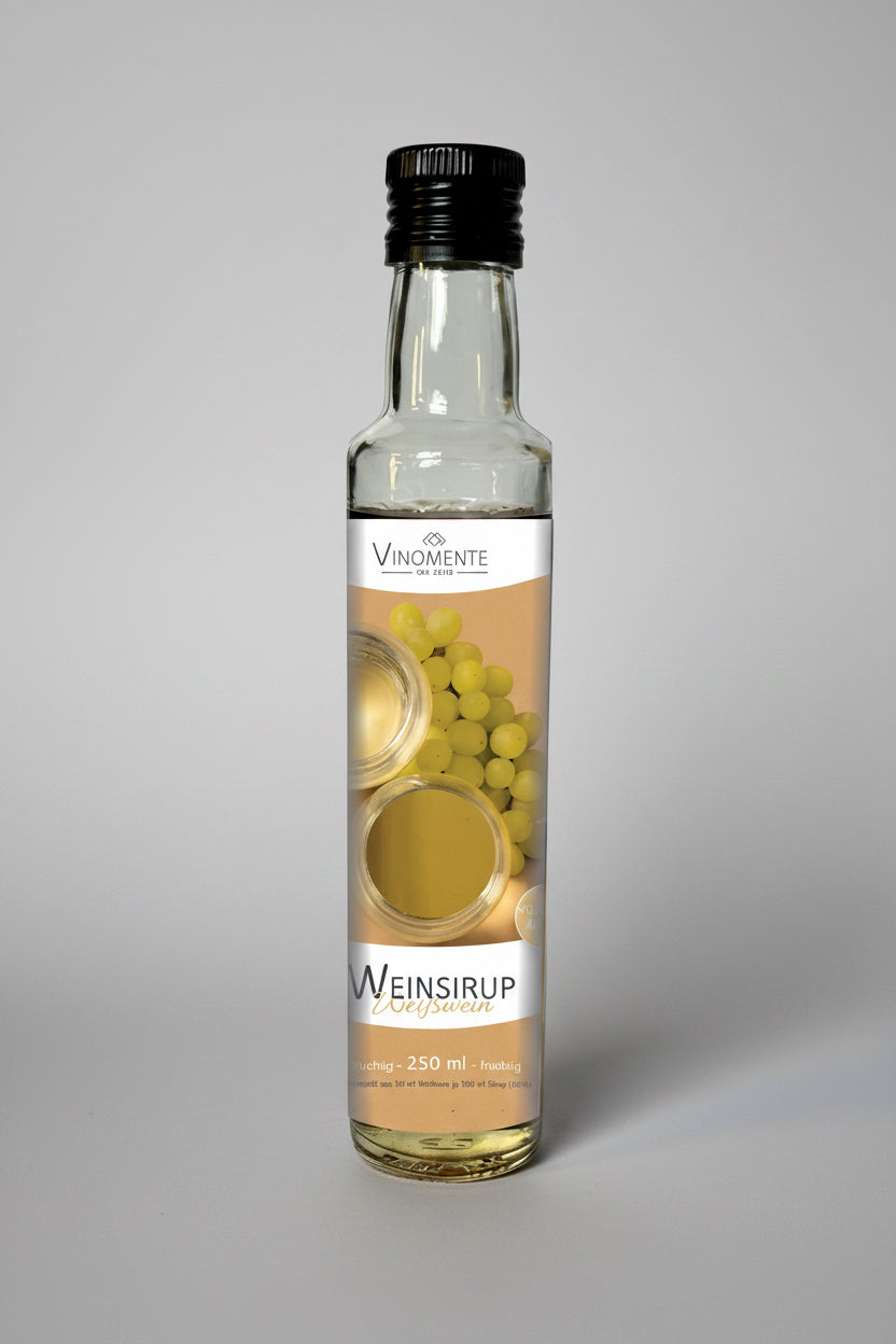 Weinsirup - Weißwein fruchtig - 250ml - Süße Weißweinnoten für Dessert & Drinks