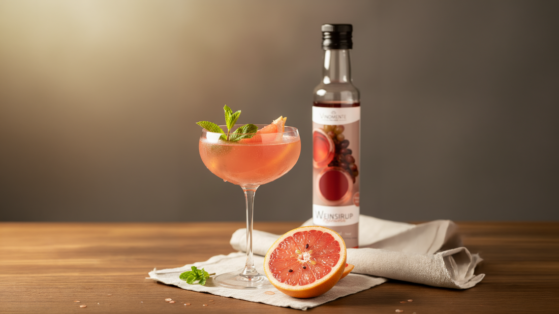 Rosé-Blossom mit Weinsirup Roséwein