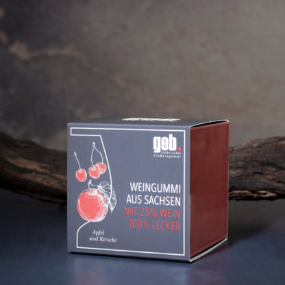 Weingummi mit 25% Wein – Apfel & Kirsche - 200g - Weingeschenk