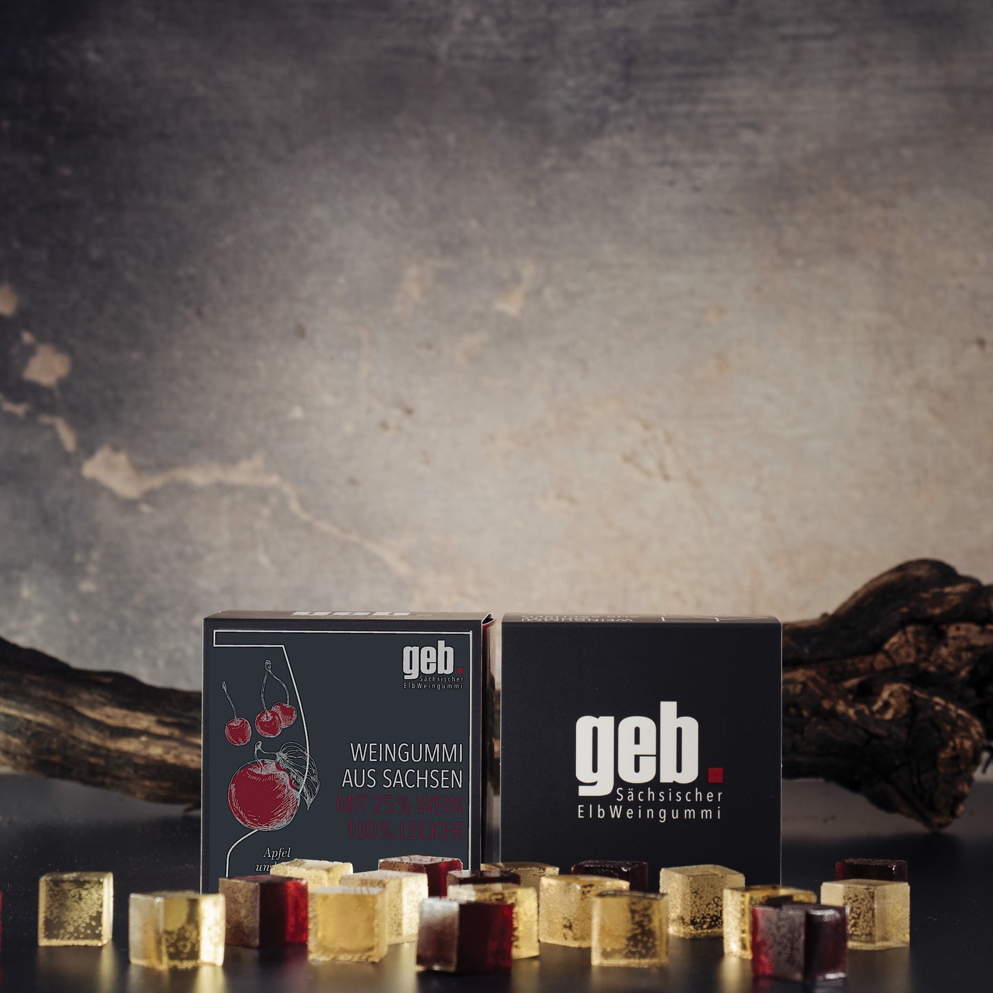 Weingummi mit 25% Wein – Apfel & Kirsche - 200g - Weingeschenk