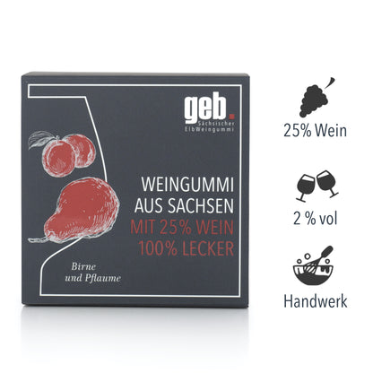 Weingummi mit 25% Wein – Birne & Pflaume - 200g - Weingeschenk