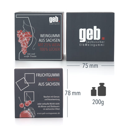 Weingummi mit 25% Wein – Rote & Weiße Traube - 200g - Weingeschenk