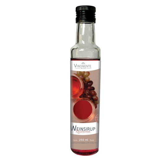 Weinsirup - Roséwein floral - 250ml - Blumige Roséweinnoten für Dessert & Drinks