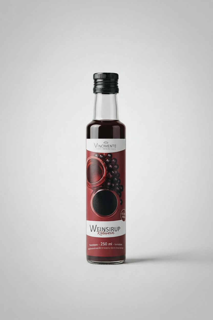 Weinsirup - Rotwein barrique - 250ml - Tiefe Rotweinnoten für Dessert & Drinks