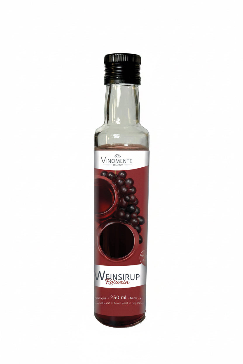 Weinsirup - Rotwein barrique - 250ml - Tiefe Rotweinnoten für Dessert & Drinks