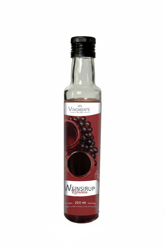 Weinsirup - Rotwein barrique - 250ml - Tiefe Rotweinnoten für Dessert & Drinks