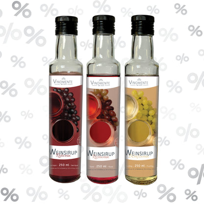 Weinsirup-Bundle - 3 x 250ml - Weingeschmack ready to use