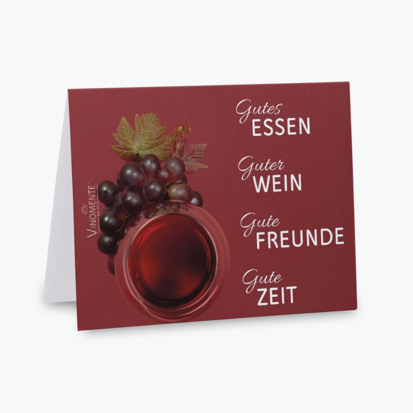 Grußkarte mit Wein-Spruch und gratis Kuvert - verschiedene Motive