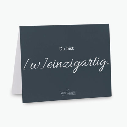 Grußkarte mit Wein-Spruch und gratis Kuvert - verschiedene Motive