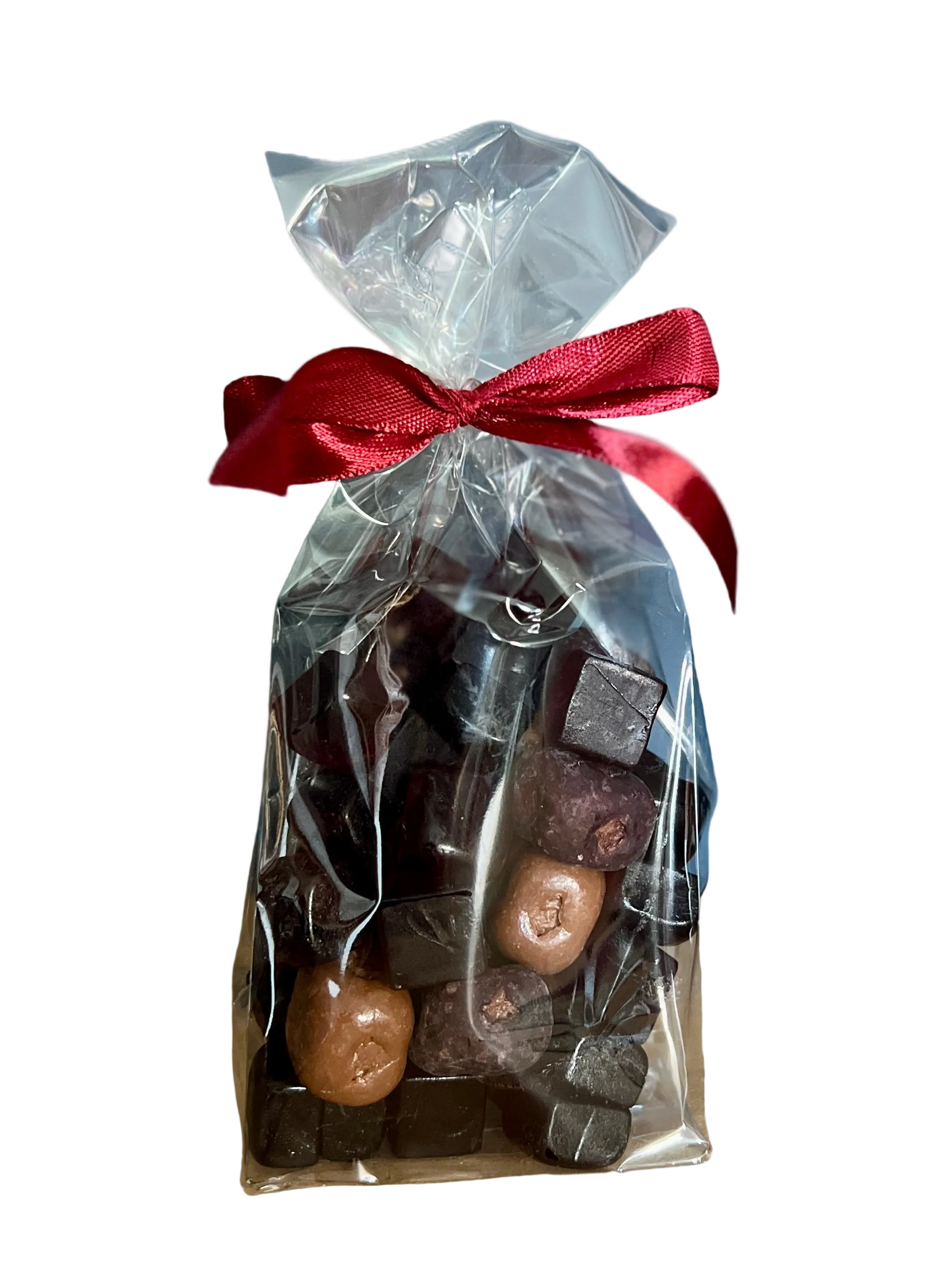 Schokoliertes Rotwein Weingummi mit belgischer Vollmilch-Schokolade, drapiert von Felicitas aus Brandenburg, Vinomente von W&S