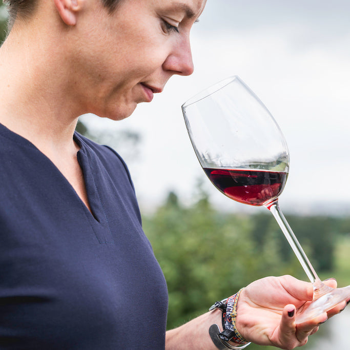 Winzerin und Gründerin von Vinomente Susanne Gebhardt aus Meißen, eine Marke der W&S Wine & Sweets GmbH, Hersteller von Weingummi mit Wein, laktosefrei, glutenfrei  ohne Gelatine