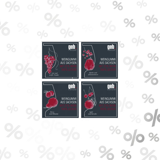 Weingummi mit 25% Wein - ElbWeingummi Quartett