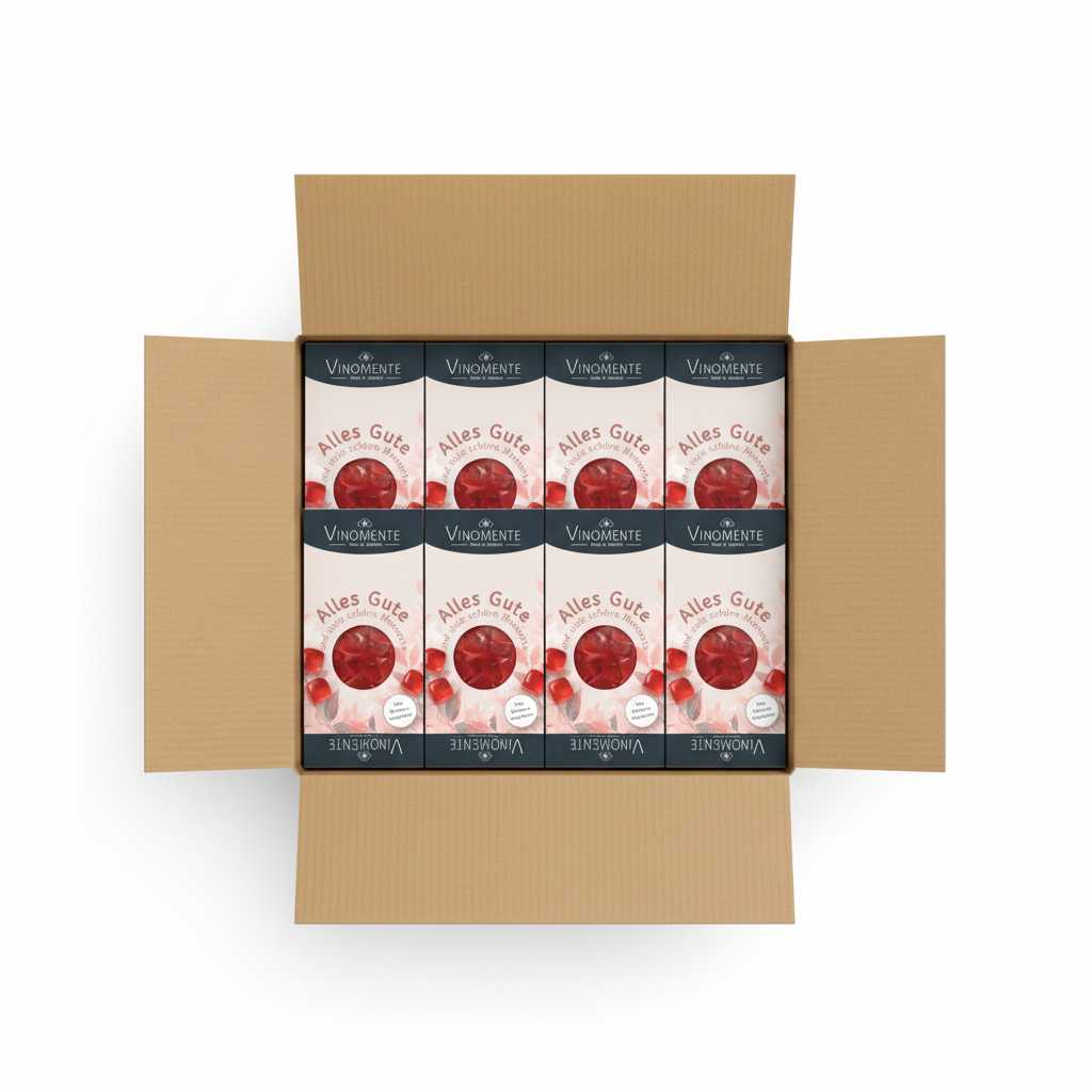 Glückwunsch-Mini Weingummi Rosé Roséwein, Alles Gute, Weingeschenk, Geschenk für Weinliebhaber, Gastgeschenk,  Vinomente - eine Marke der W&S Wine & Sweets GmbH