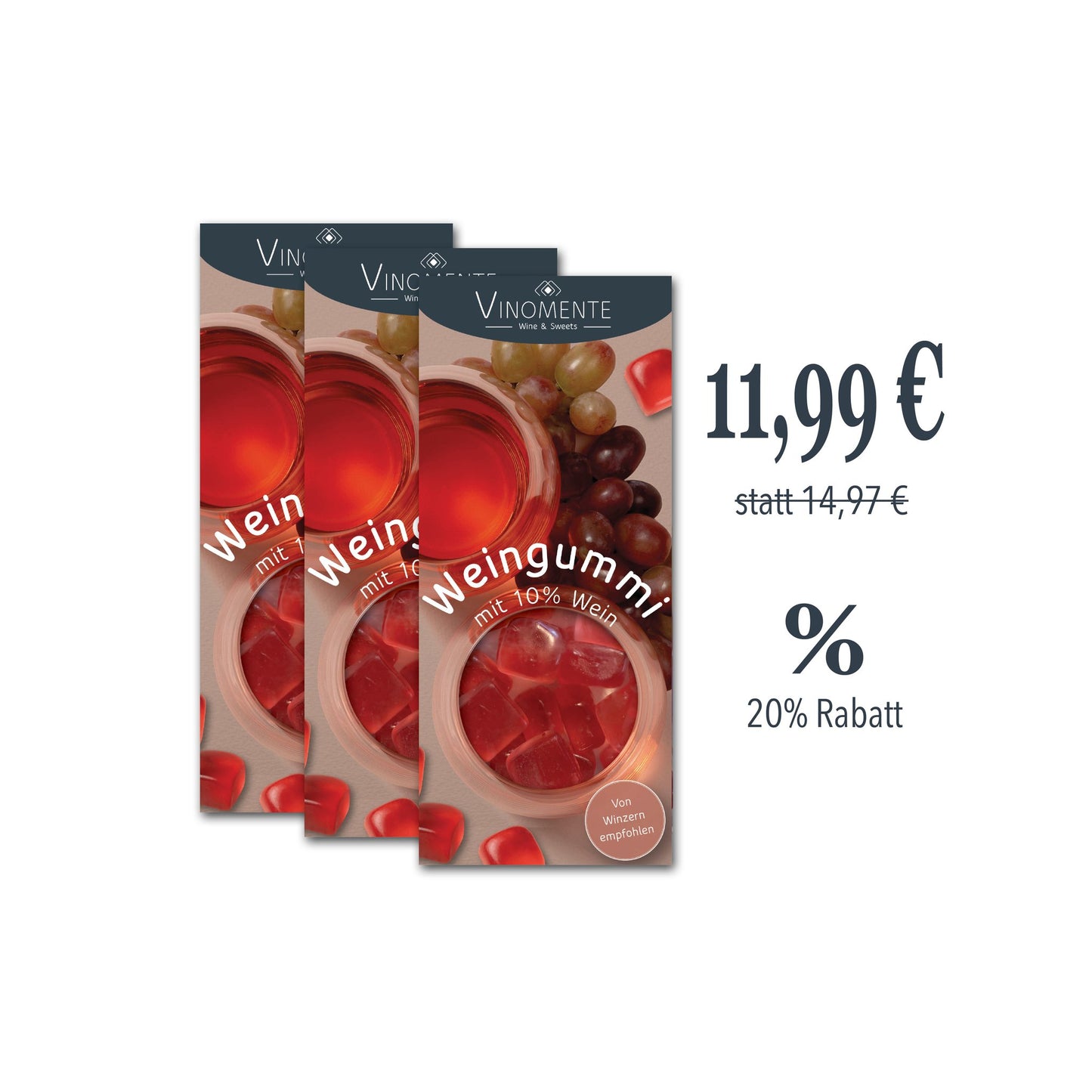 Rosé-Bundle - 3 x 150g - Weingeschenk, Gastgeschenk, Mitbringsel